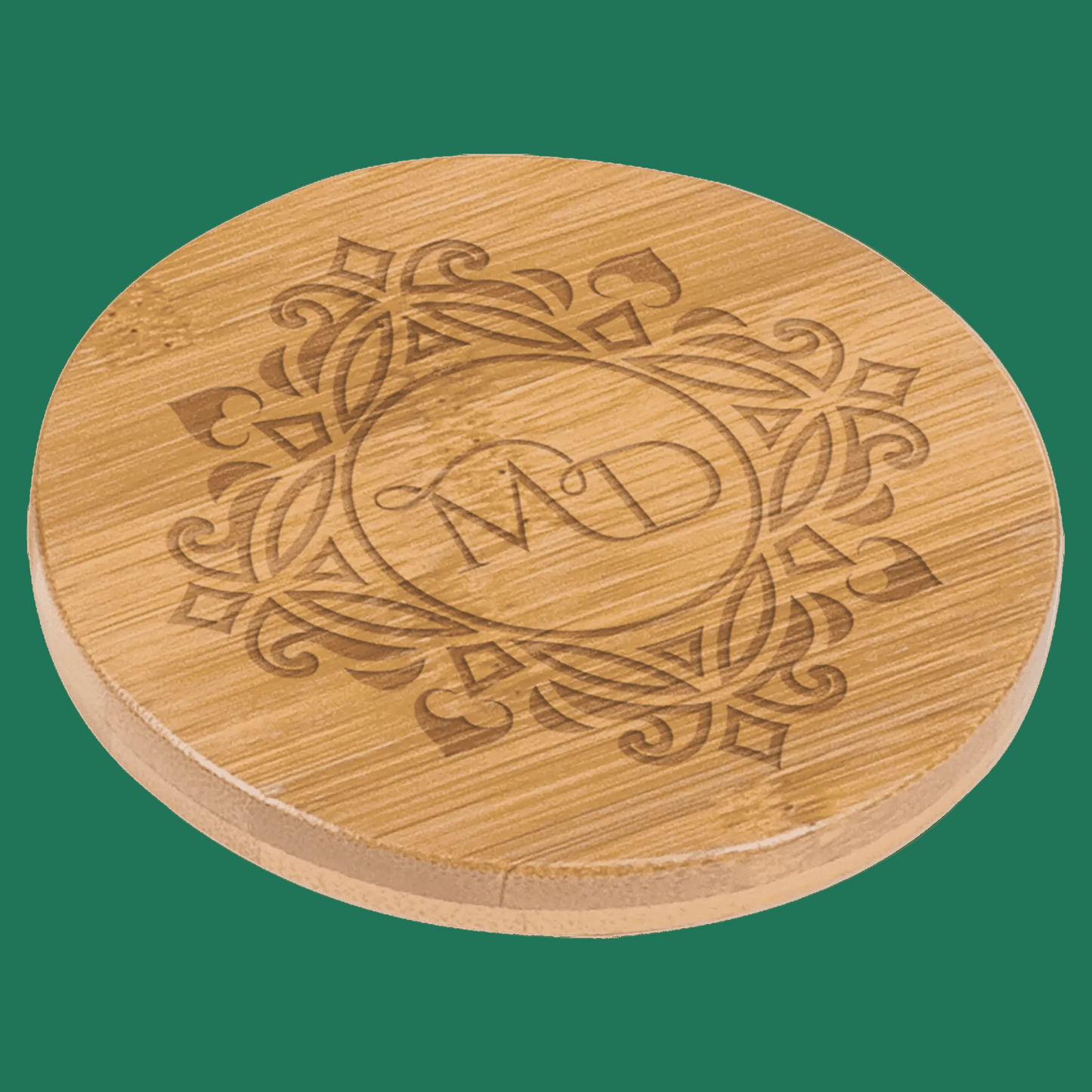 Bamboo Round 6-Coaster Set with Holder