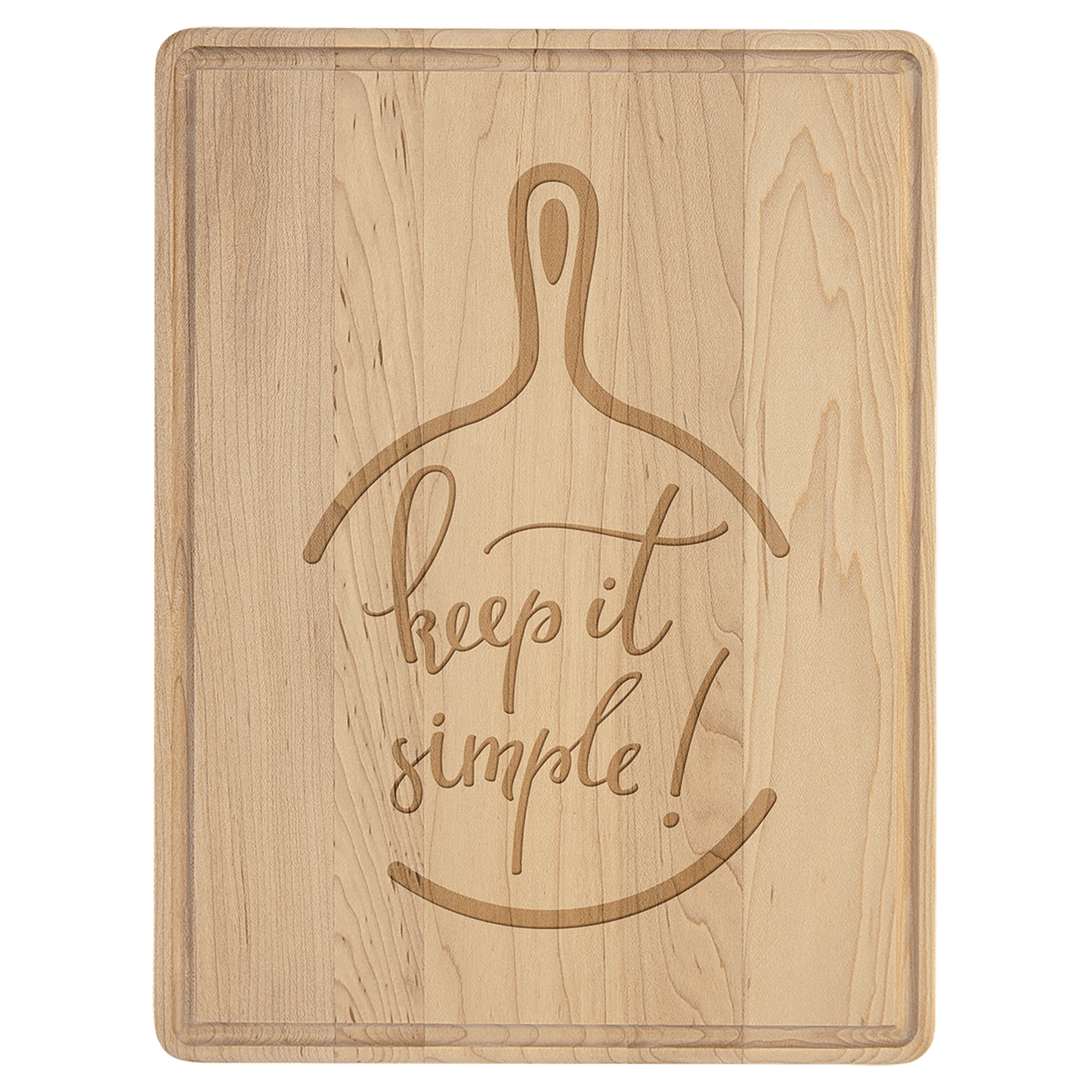 11 1/2" x 8 3/4" Maple Cutting Board with Drip Ring