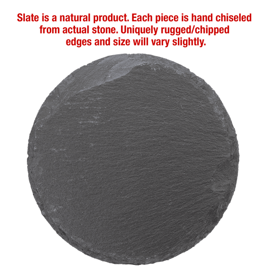 Round Slate Coaster Set-6 Piece