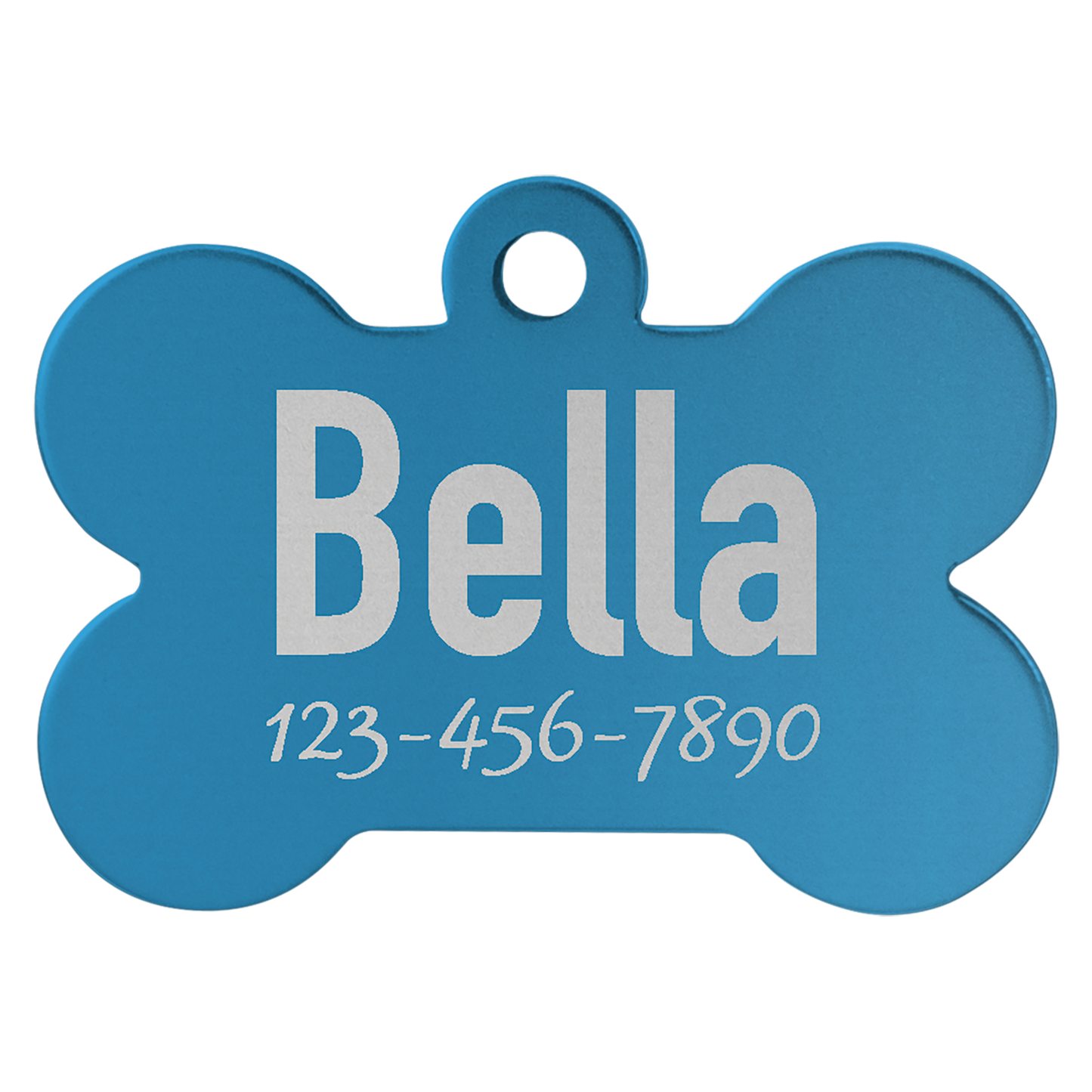 1 1/4" x 3/4" Laserable Anodized Aluminum Bone Pet Tag