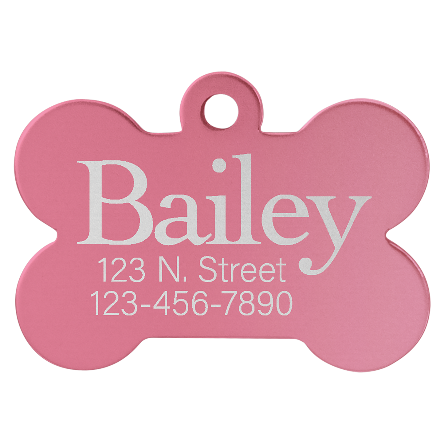 1 1/4" x 3/4" Laserable Anodized Aluminum Bone Pet Tag